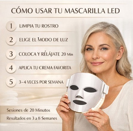 Máscara LED Infrarroja. Reaviva tu piel sin salir de casa