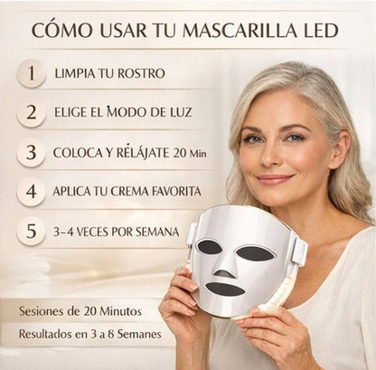 Máscara LED Infrarroja. Reaviva tu piel sin salir de casa