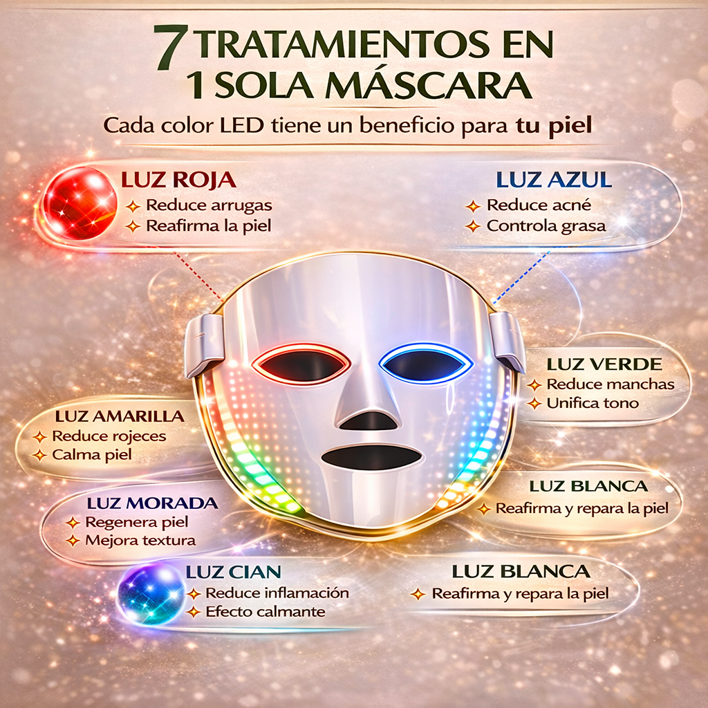 Máscara LED Infrarroja. Reaviva tu piel sin salir de casa